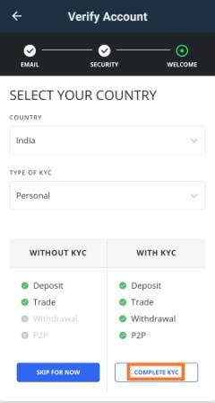 wazirx-kyc-option